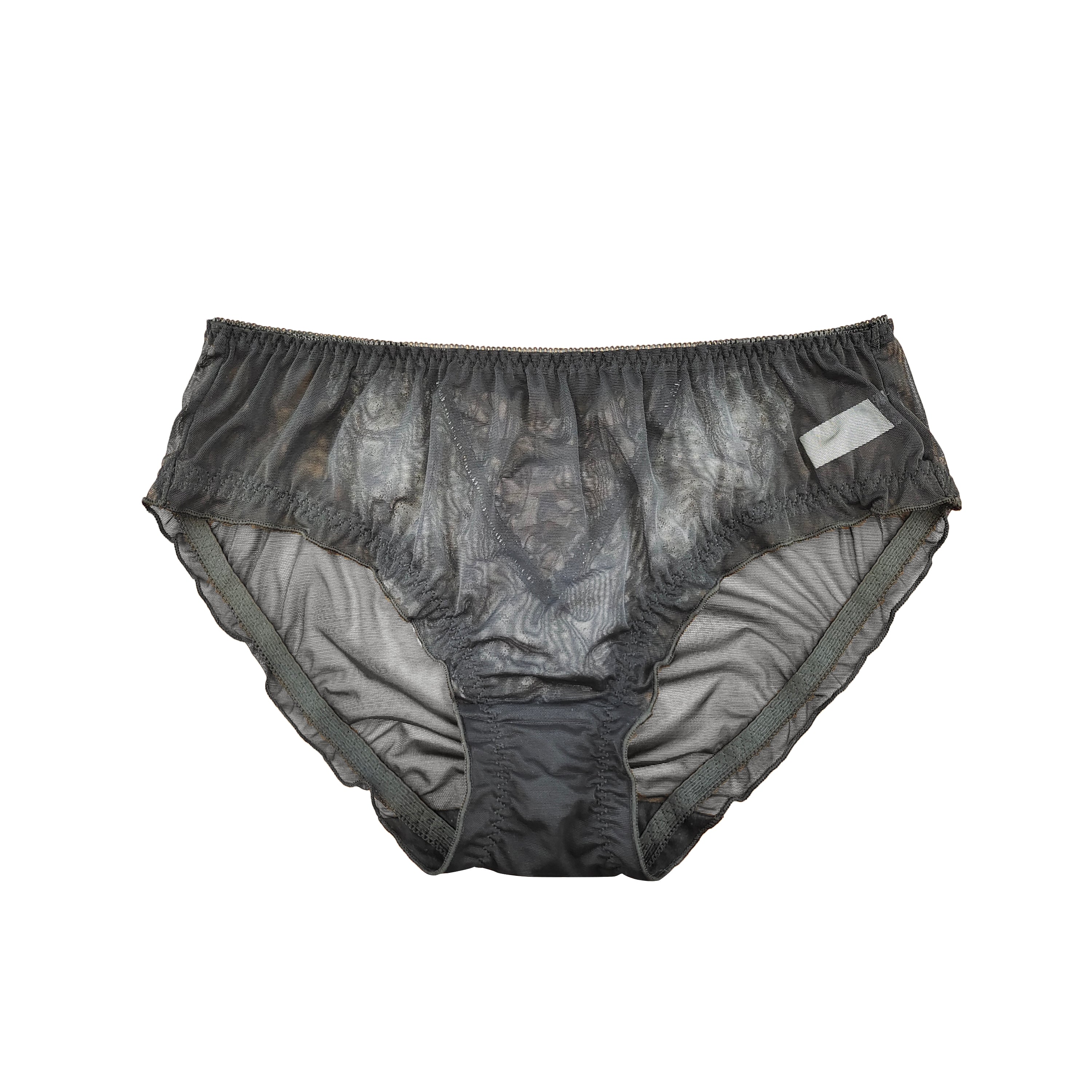 Black White 2 Pack Medi-transparent Woman's Panties Lace Up Elegant Soft Briefs